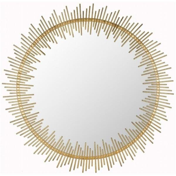 Sunray Circle Mirror- Antique Gold - 30 x 1.5 x 30 in., Safavieh, Mfr#: MIR4022A